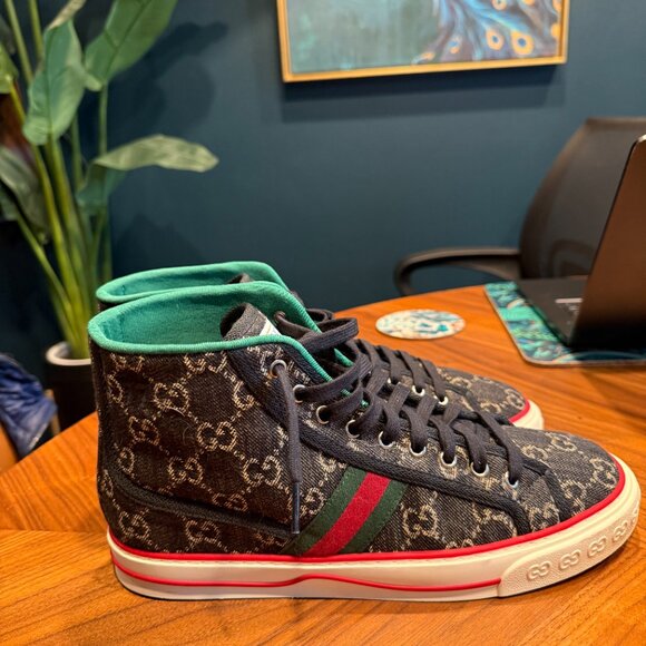 Gucci Tennis 1977 High Top Sneaker 9US 8UK Black main image 3